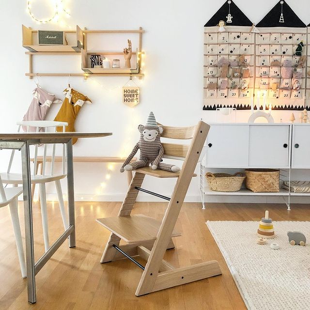Stokke Tripp Trapp Highchair in NAtural in lifestyle setting