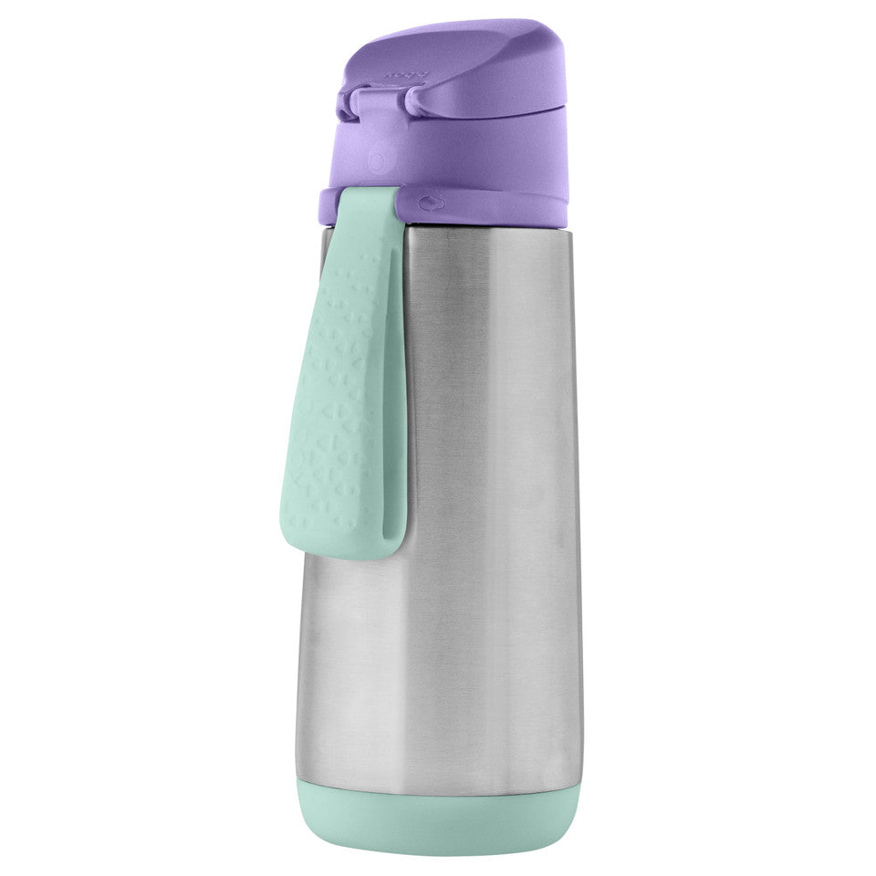 Insulated Spout Bottle in Lilac Pop colour from B.Box rear view