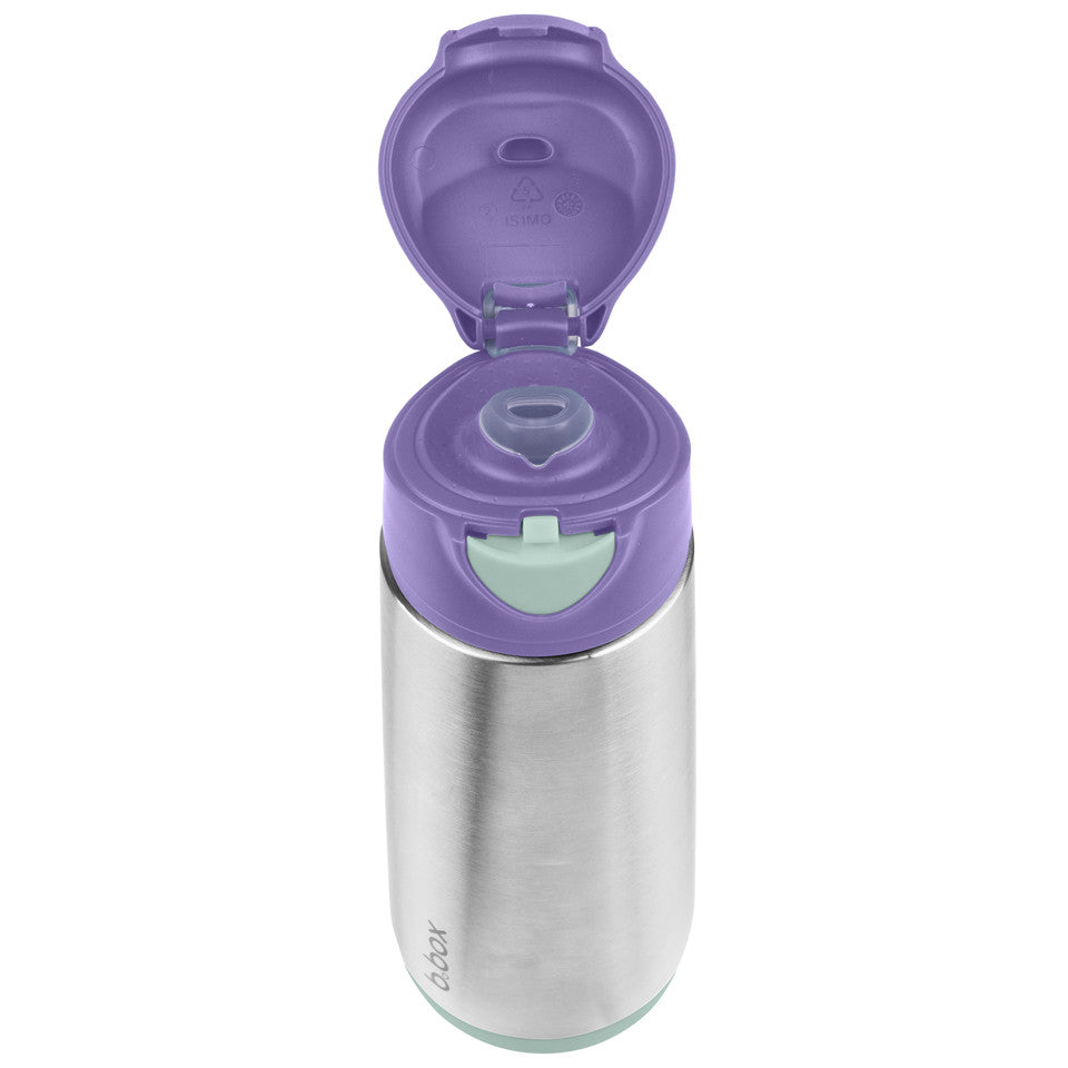 Insulated Spout Bottle in Lilac Pop colour from B.Box top view