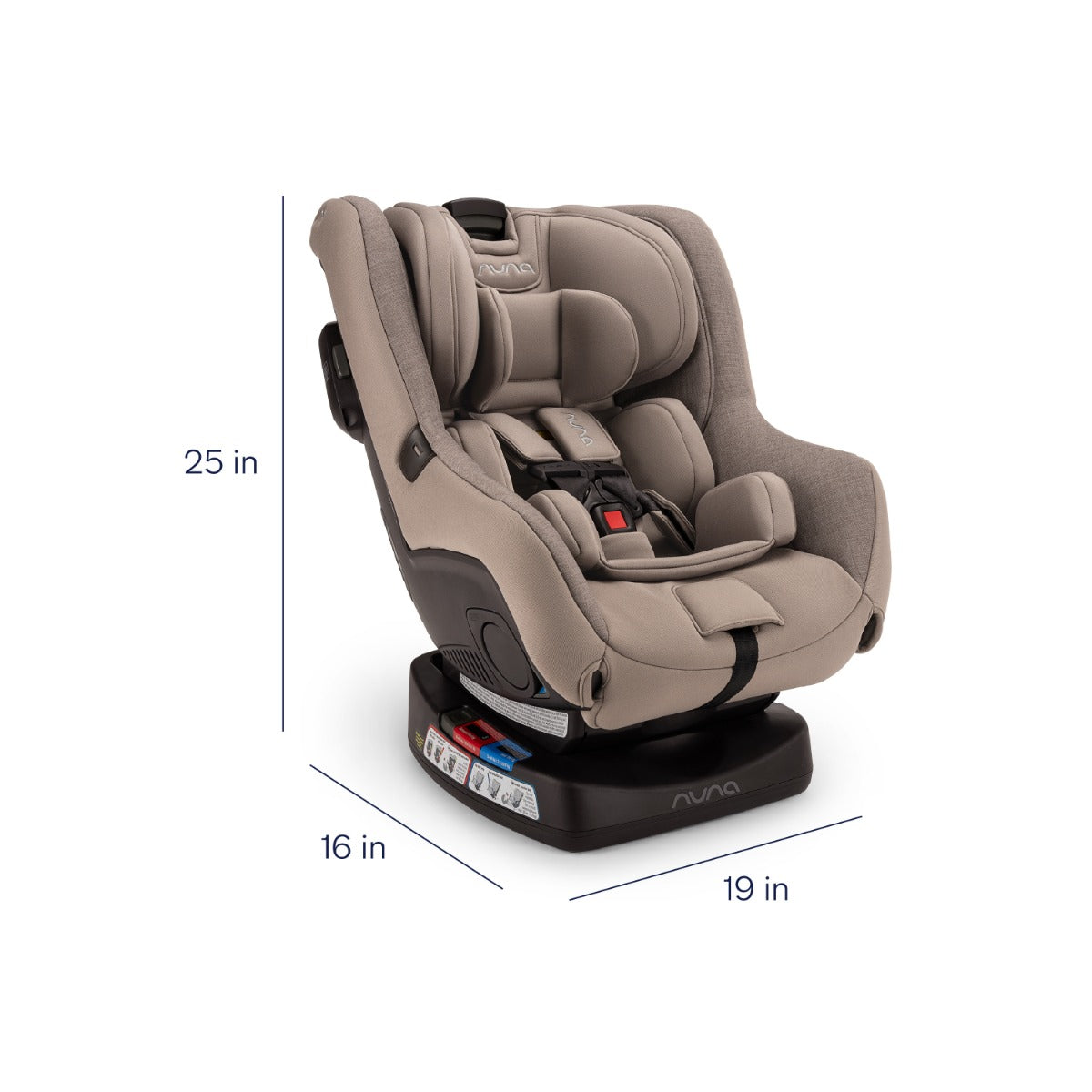Nuna Rava car seat in Cedar colour dimensions