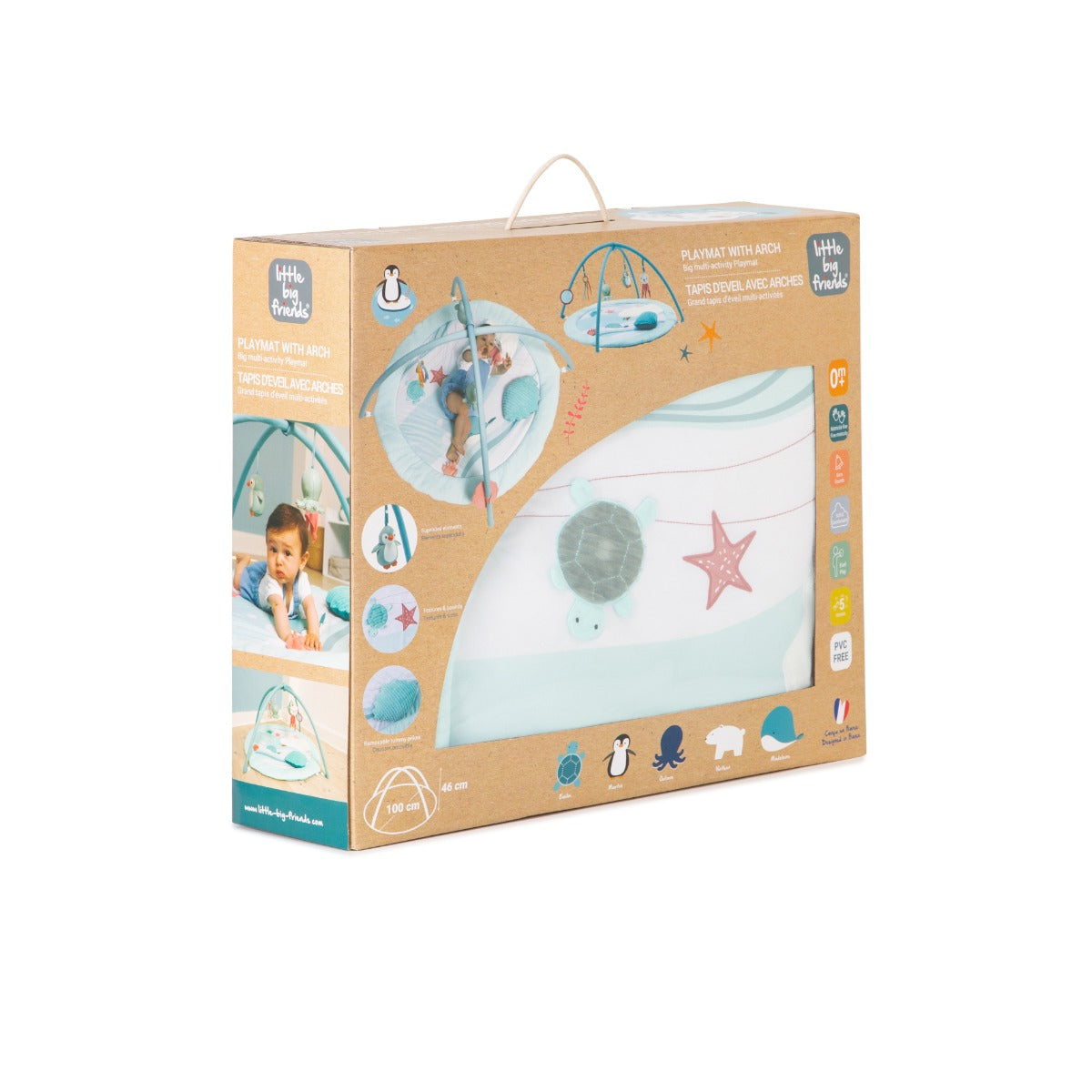 Little Big Friends Activity Mat with Arch in ocean packaging