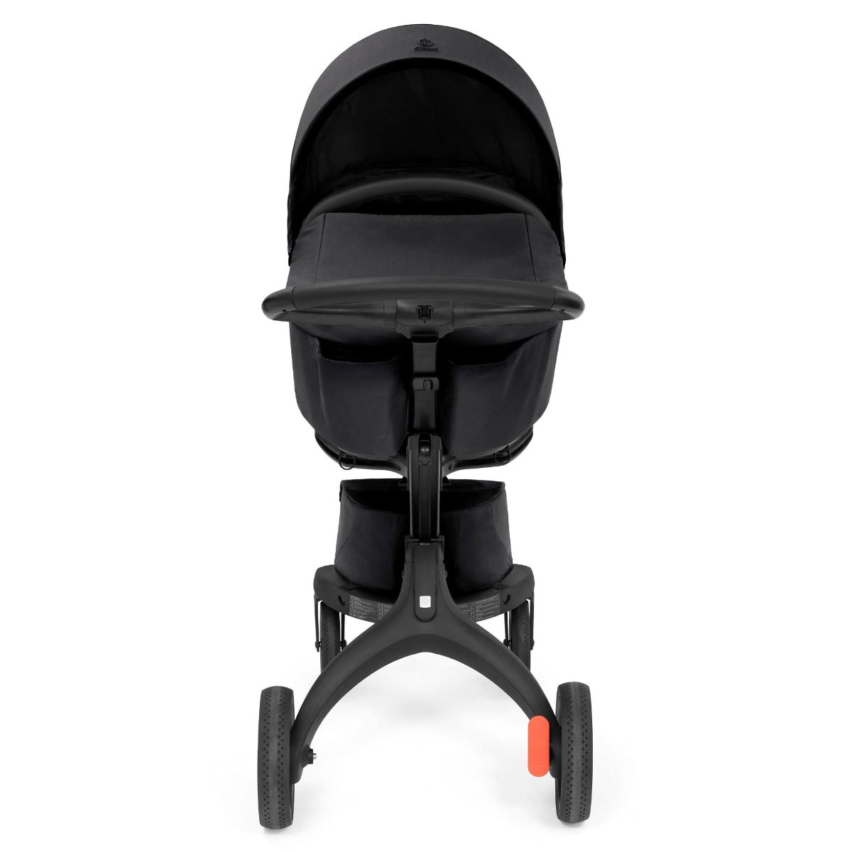 Stokke xplory x carry cot in rich black on stroller