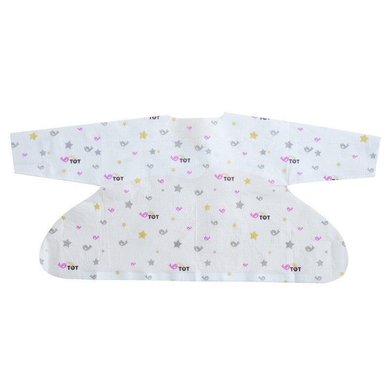 Disposable long sleeve bib with stars.:image,small_image,thumbnail,swatch_image
