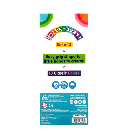 Colour Burst Grip Crayon Ooly