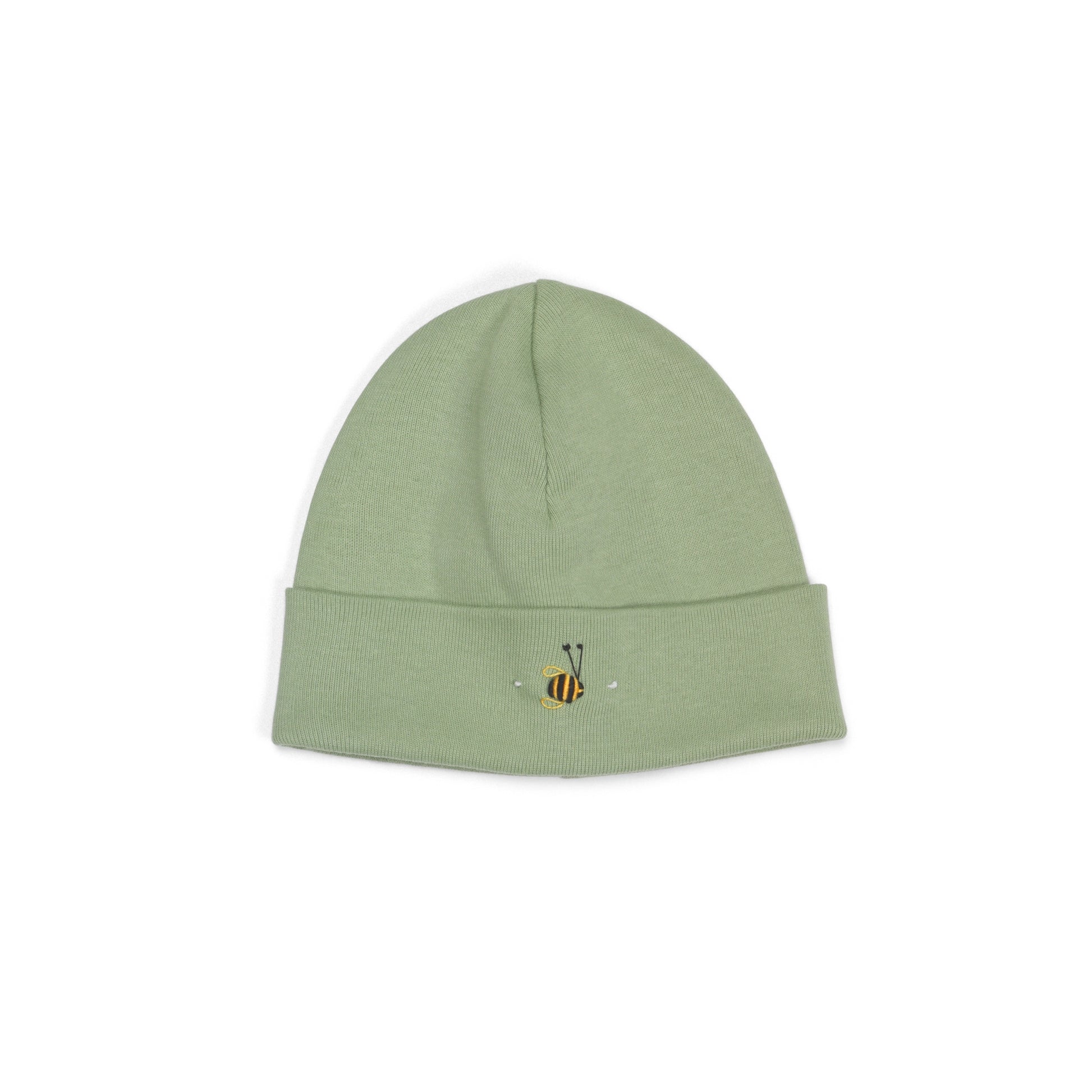 Cotton Beanie NB Apple Green - Dimples