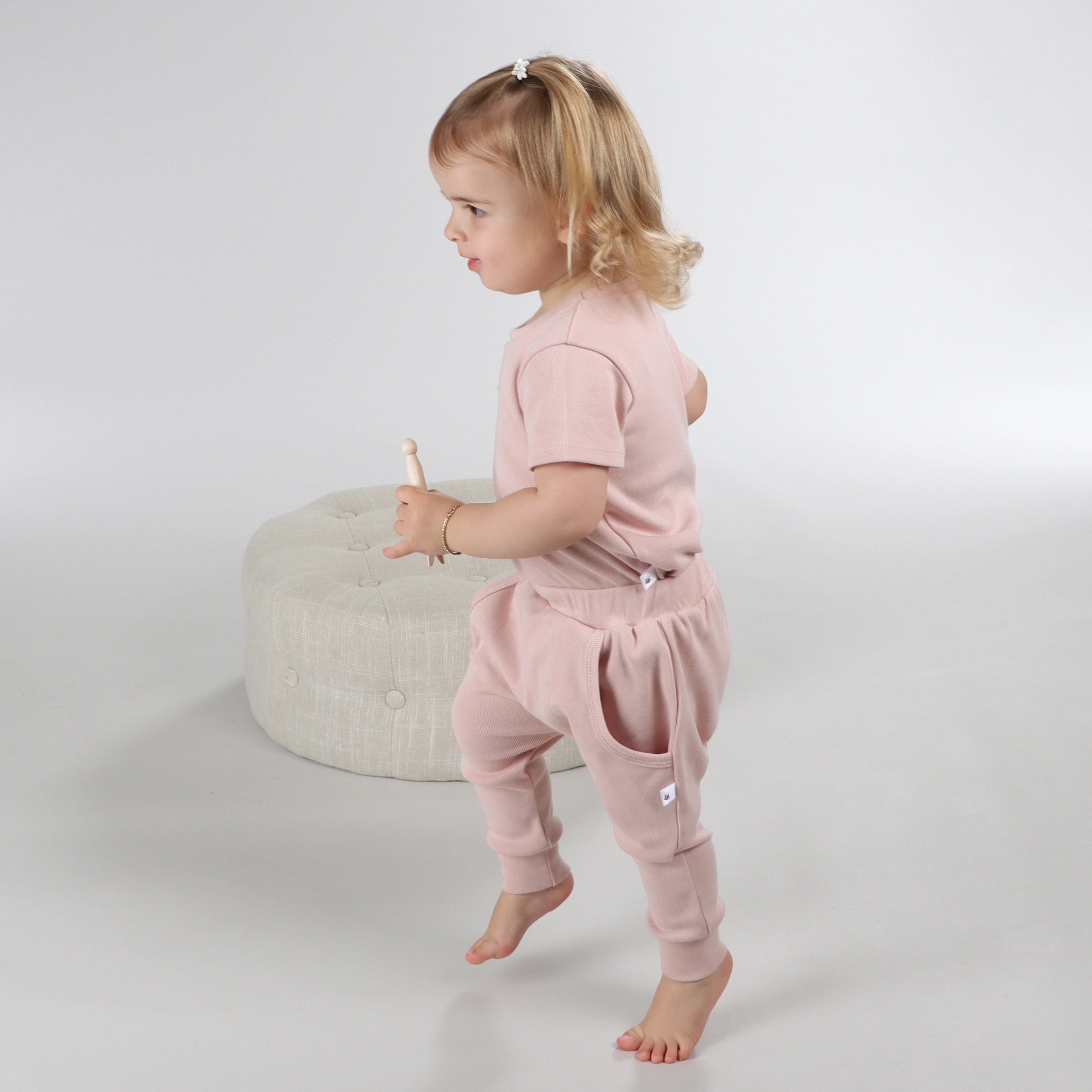 Cotton Pants NB Dusky Pink - Dimples