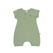 Cotton Romper NB Apple Green - Dimples