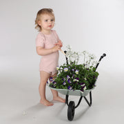 Cotton Short Sleeve Bodysuit NB Dusky Pink - Dimples