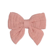 Muslin Tie Bow Clip - Fliss & Frankie - Dimples