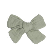 Muslin Tie Bow Clip - Fliss & Frankie - Dimples