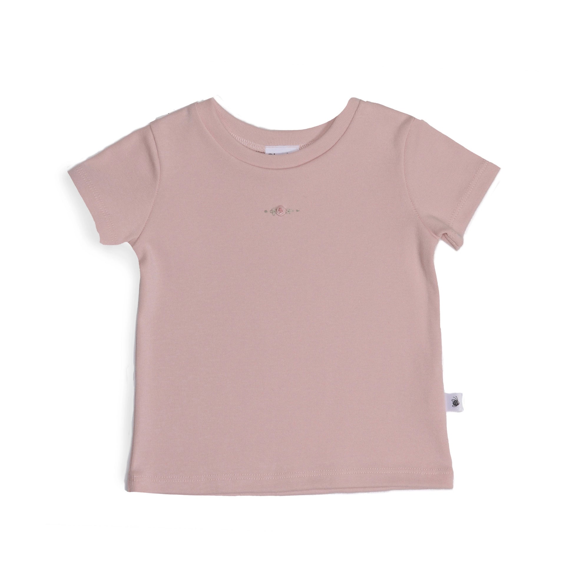 Cotton T-shirt 12mth Dusky Pink - Dimples