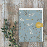 Baby Boy Mini Card - Toasted Crumpet - Dimples