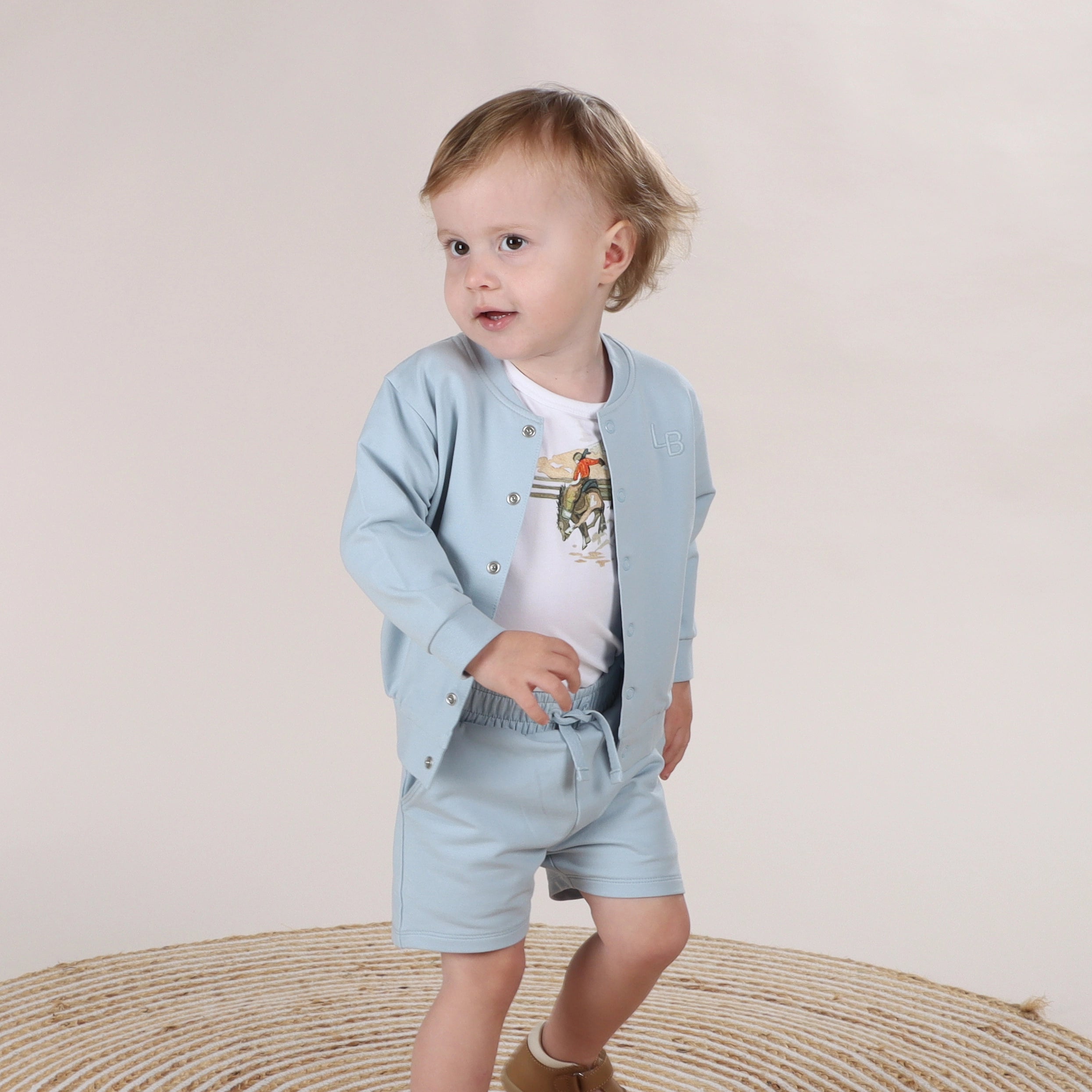 Bomber Jacket 3mth Blue - Little Bee by Dimples