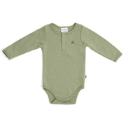 Arctic Adventure Merino Placket Bodysuit in Moss from Dimples:image,small_image,thumbnail