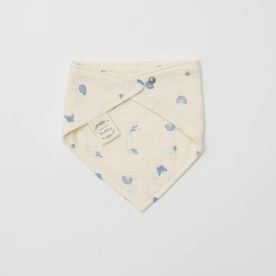 Back of Muslin Bib Enchanted Garden