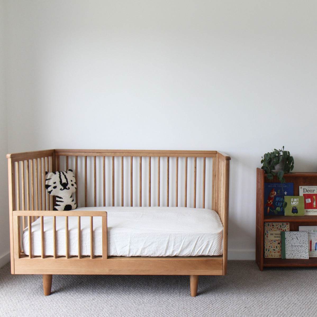 George Toddler Bed conversion kit attached in bed