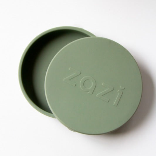 Zazi silicone baby plate with lid