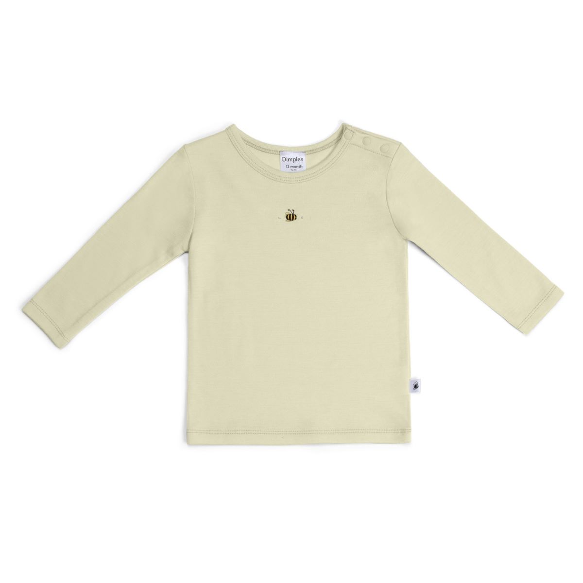 Cosy Dreams Merino long sleeve top in tea green bee from Dimples New Zealand:image,small_image,thumbnail,swatch_image