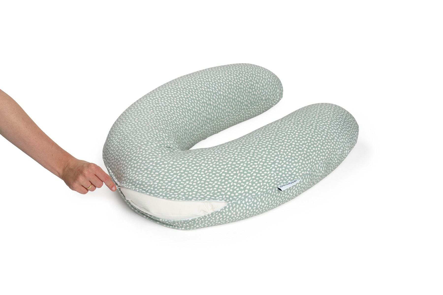 Doo Moo Buddy pregnancy pillow cover in Cloud Kaki