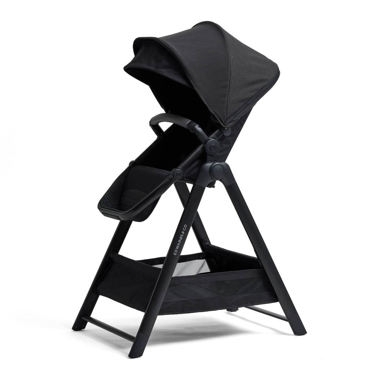 Edwards & Co pram feature – Home Stand with Seat Attachement