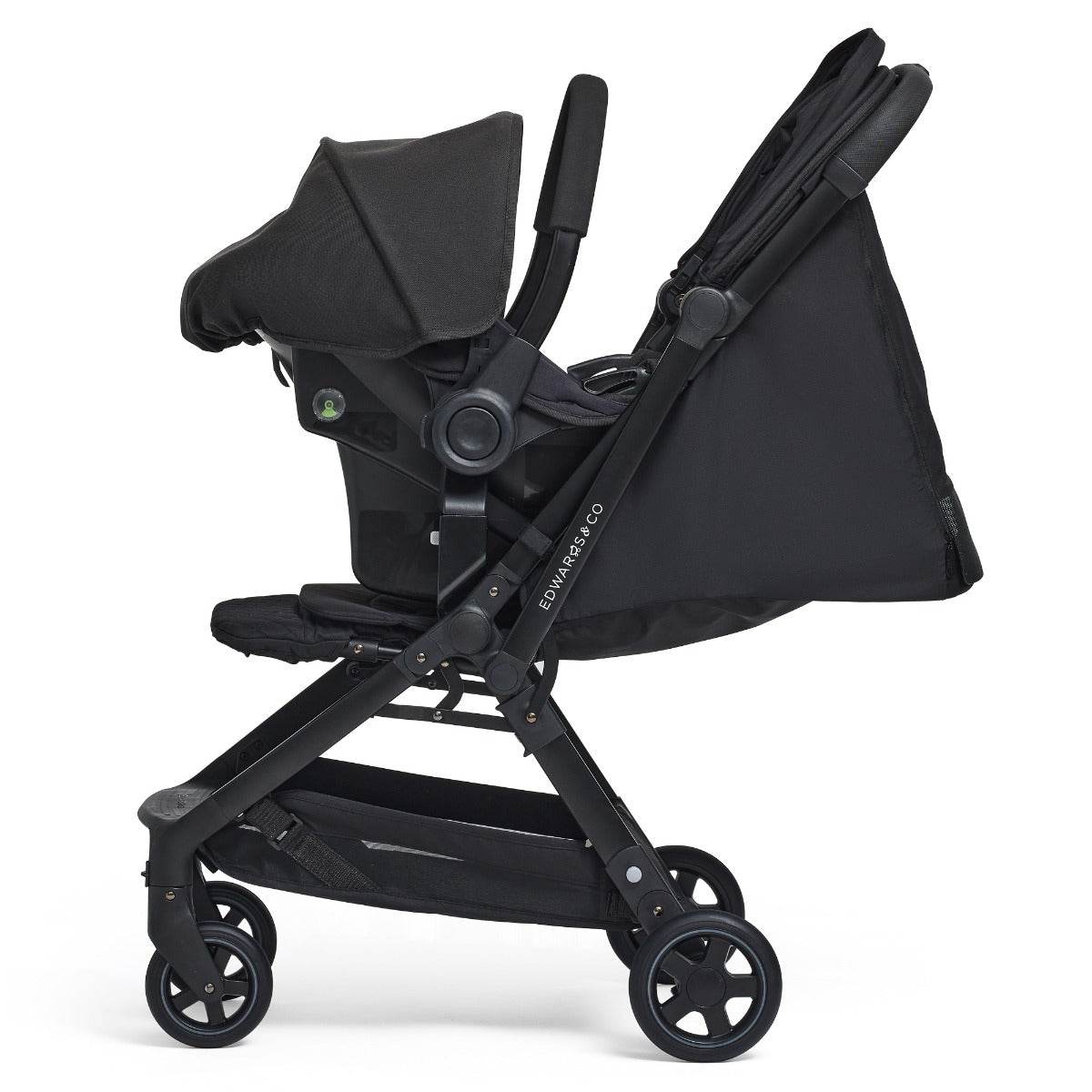 Lucci stroller with Lucci Avery Capsule and adapters