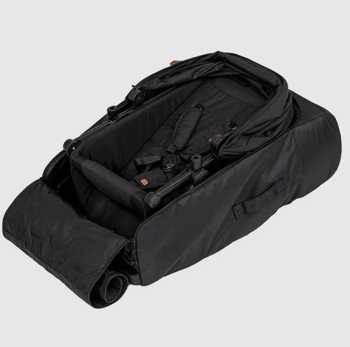 Edwards & Co Travel Bag V2 open with stroller