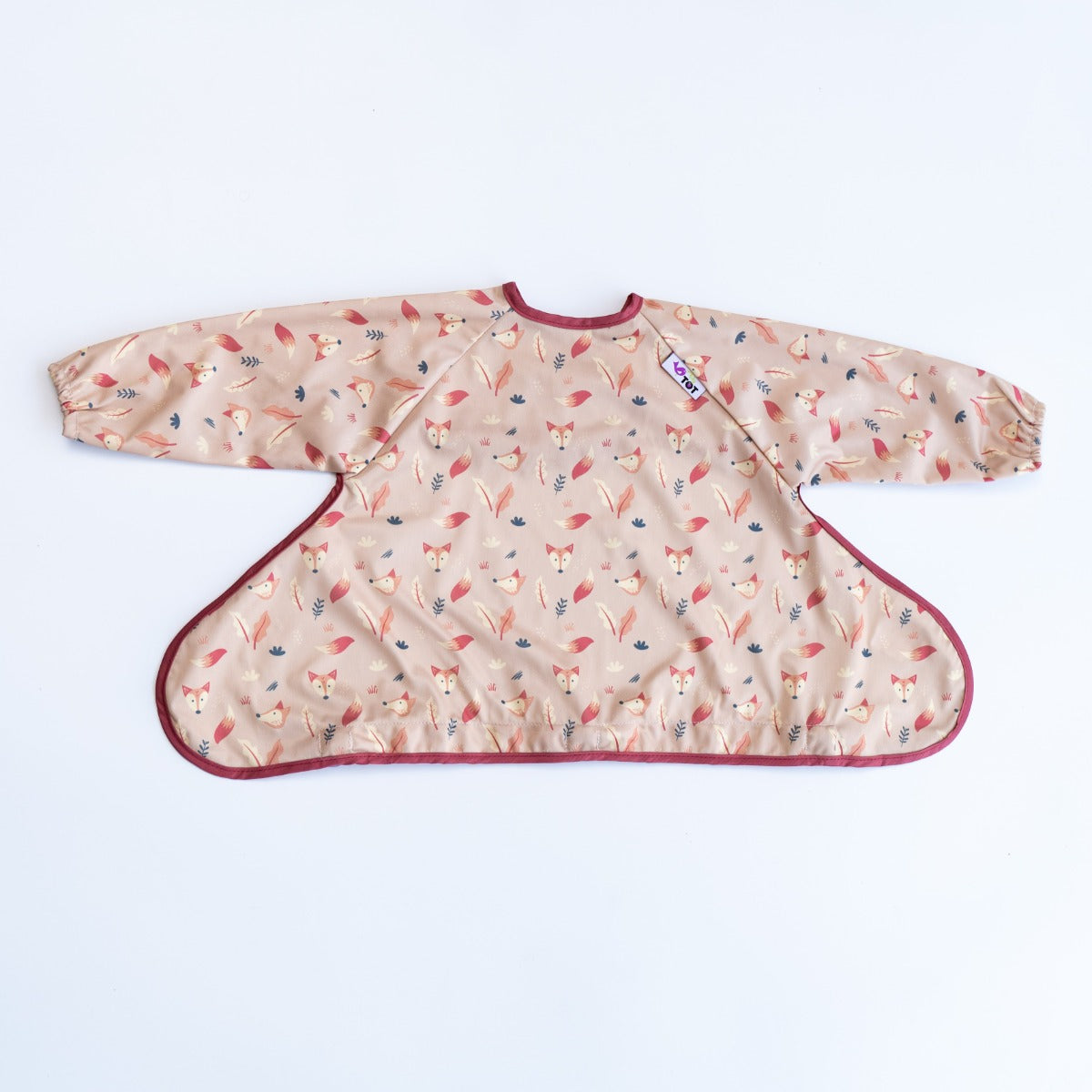 Baby long sleeve bib with fox print