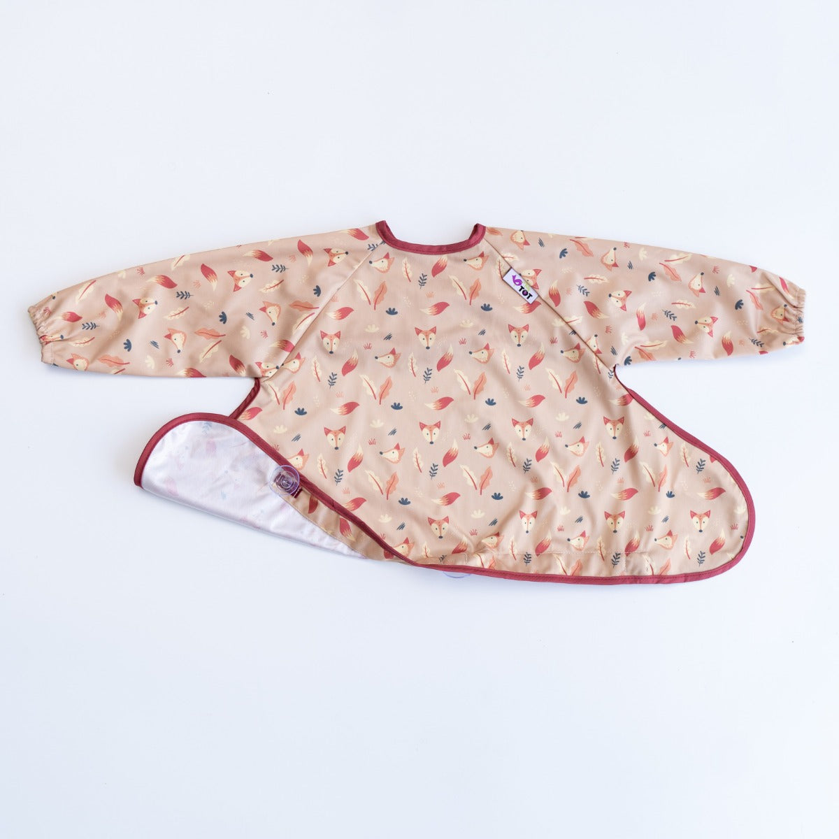 Baby long sleeve bib with fox print:image,small_image,thumbnail,swatch_image