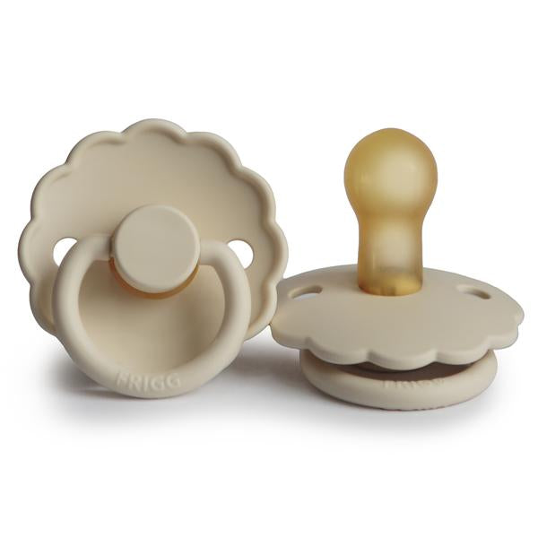 Frigg Daisy Latex Pacifier Pack Baby Pacifiers Dimples Cream