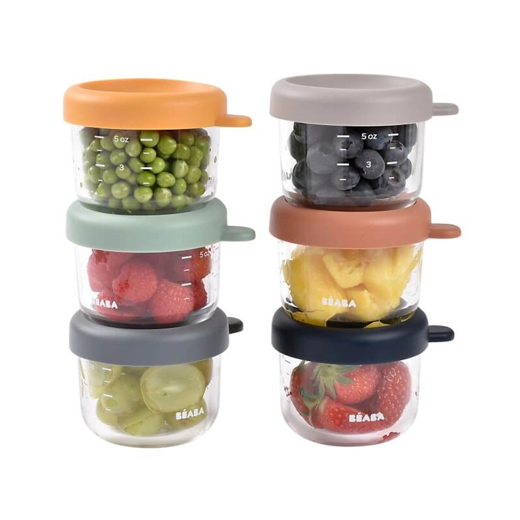 Glass Baby Food Jars 150ml – Set of 6, Microwave Freezer Safe
