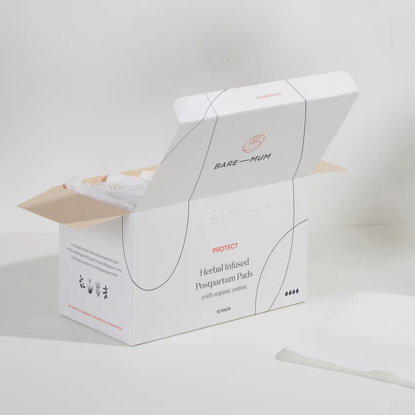 Herbal Infused Postpartum Pads with organic cotton