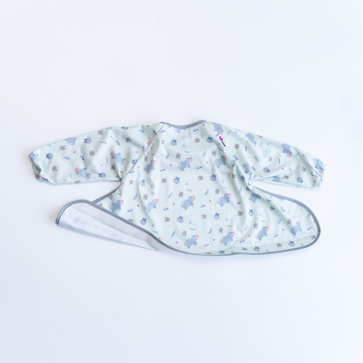 Coverall long sleeve bib with hippo print:image,small_image,thumbnail,swatch_image