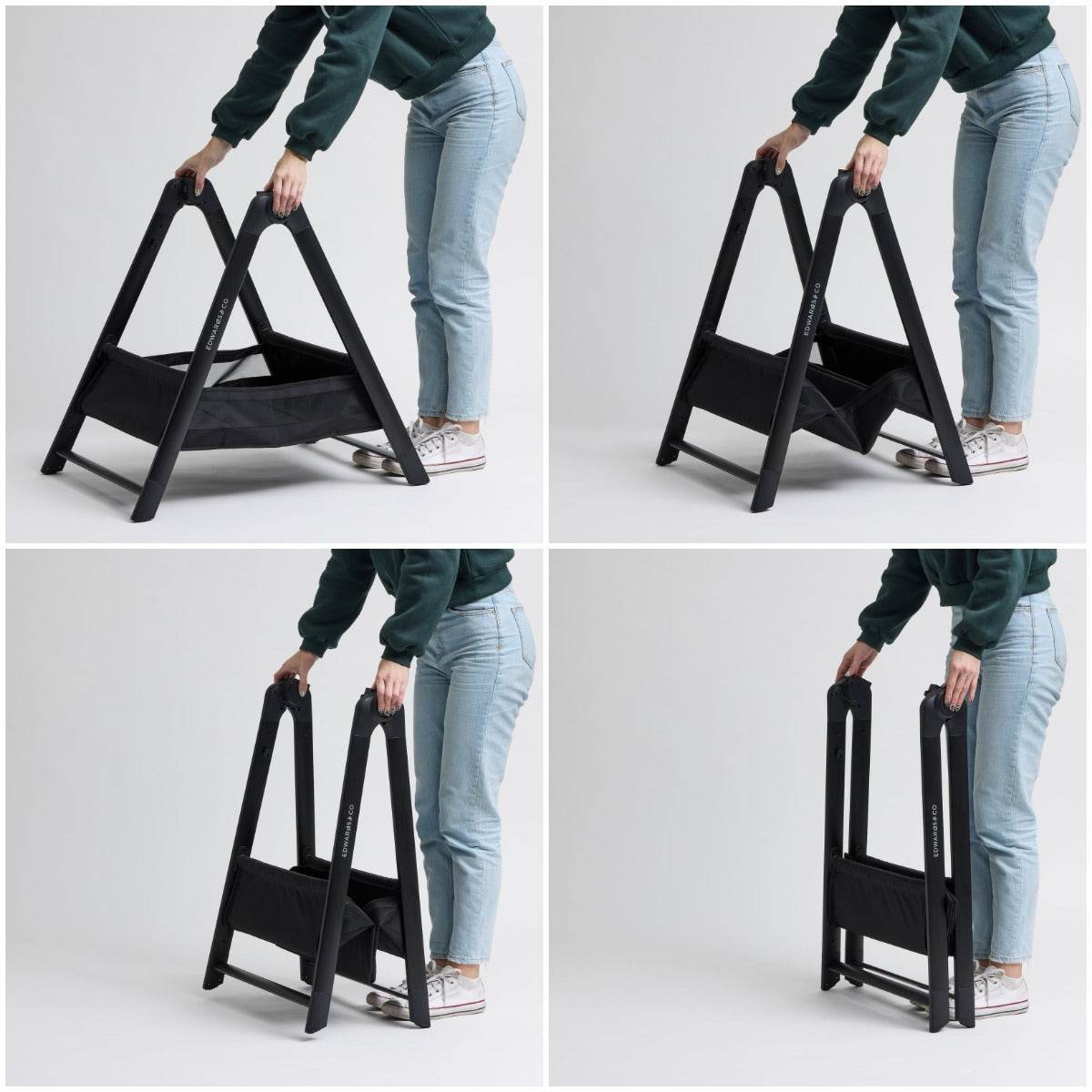 Edwards & Co pram feature – Home Stand Folding Feature