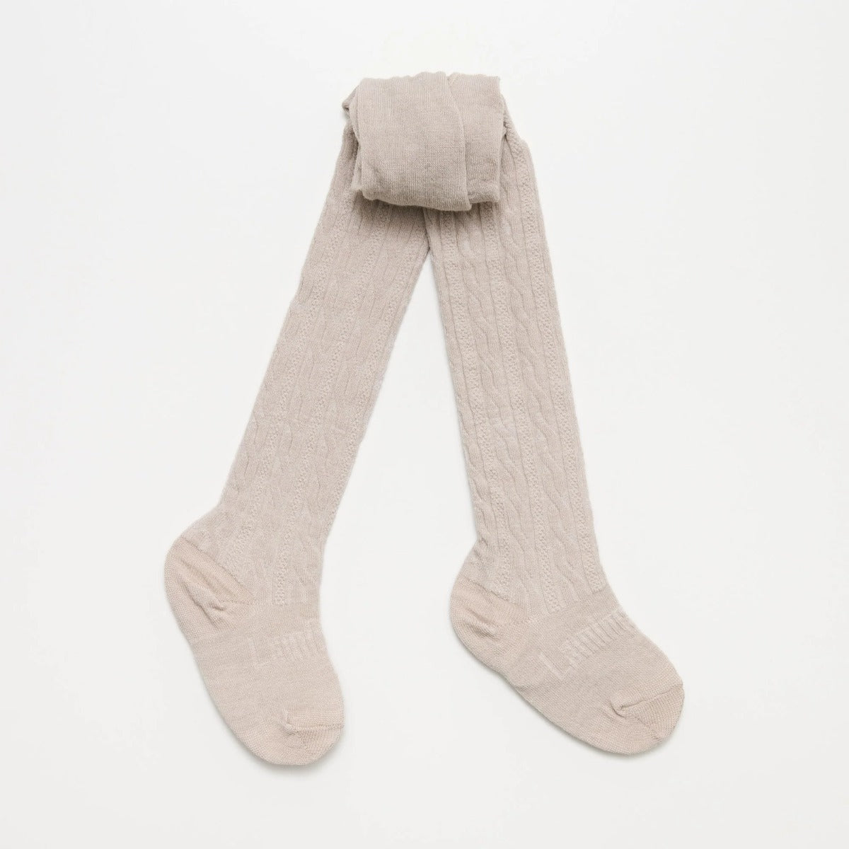 Oatmeal Baby and Child Merino Wool Knit Cable Tights from Lamington :image,small_image,thumbnail,swatch_image
