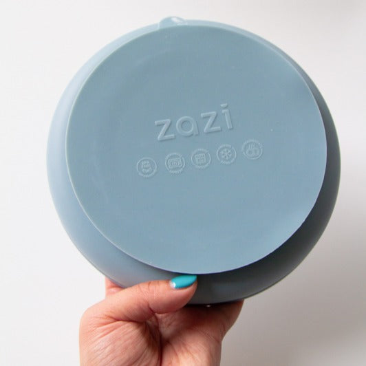 Zazi silicone baby plate with lid