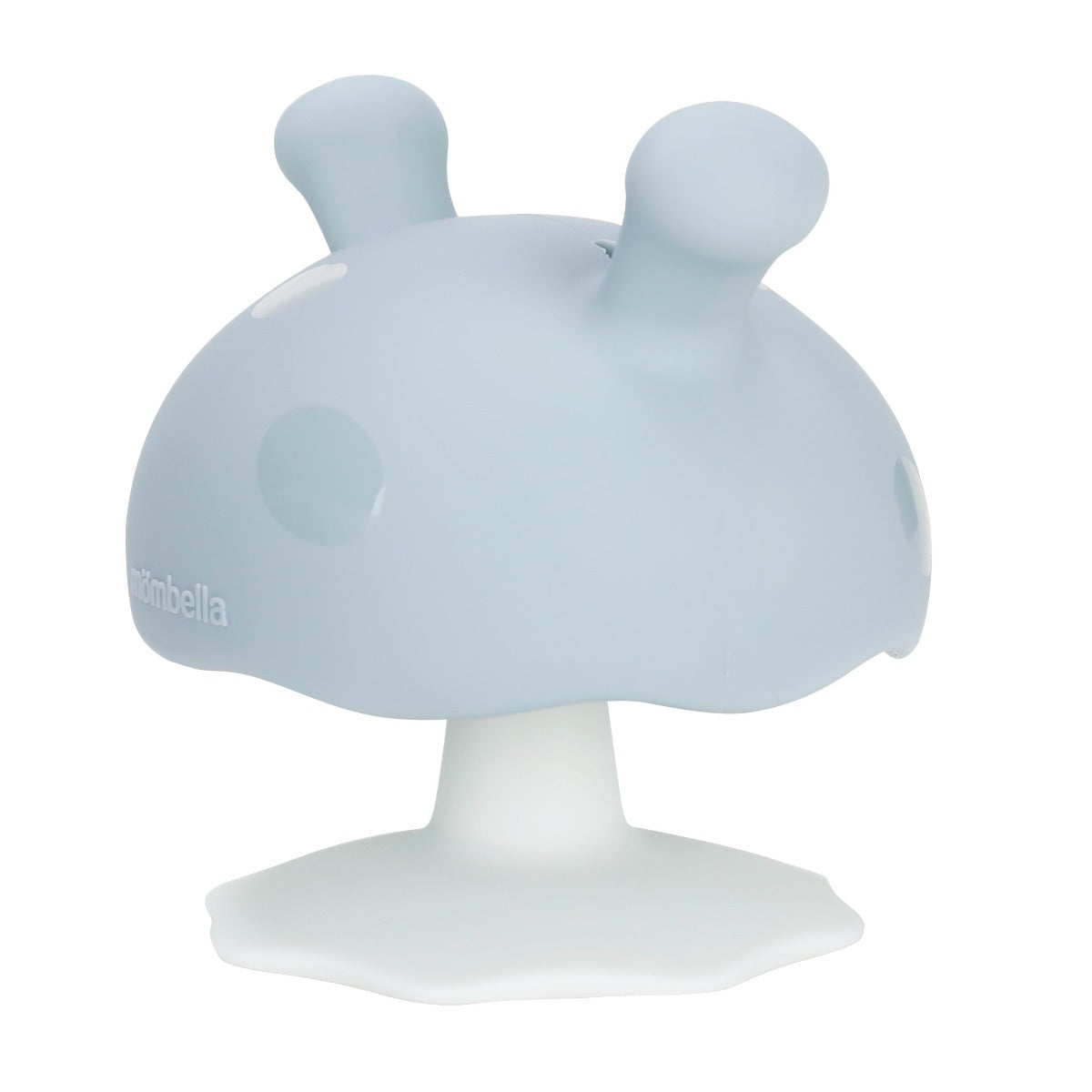 Mombella iron green mushroom teether side view