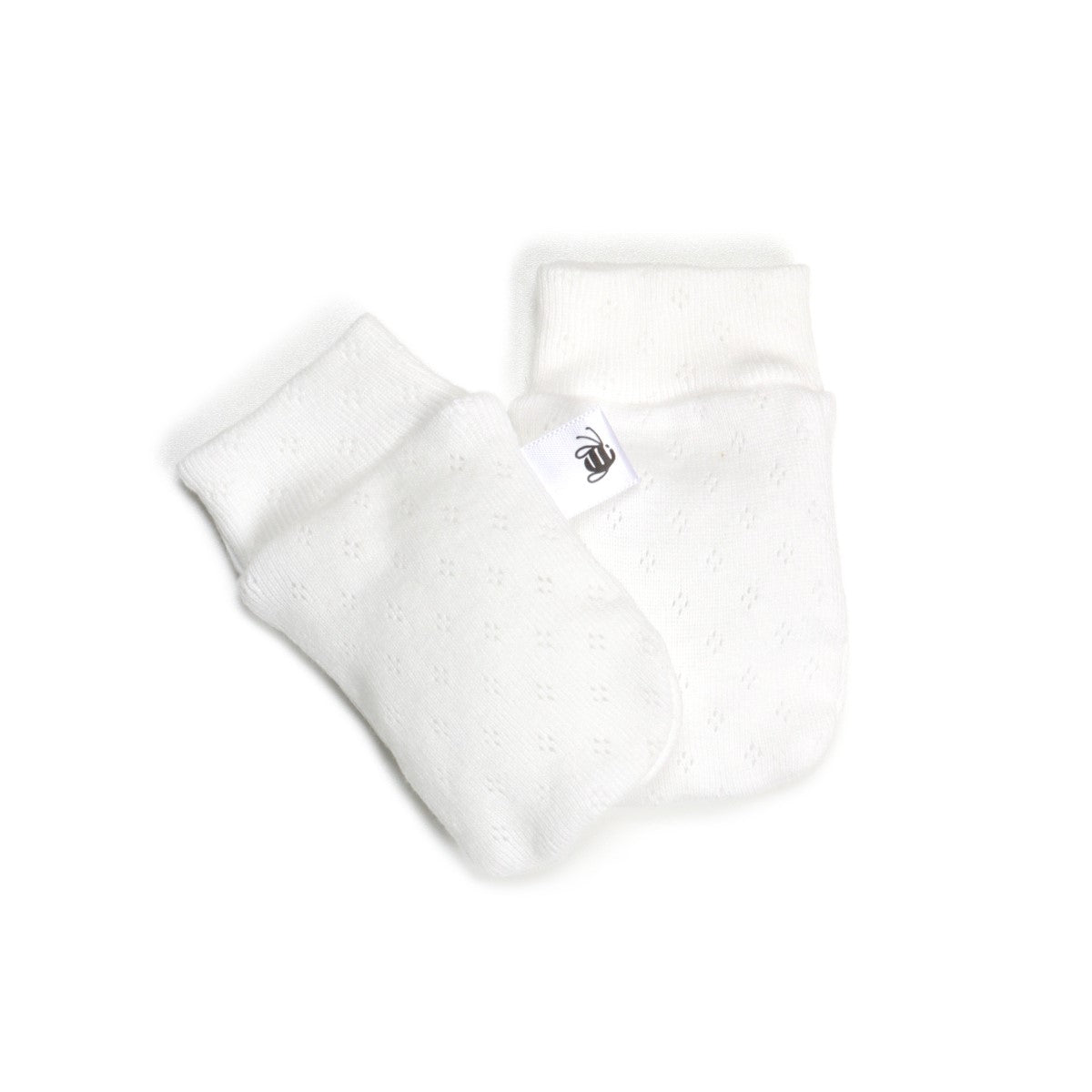 Cotton Mittens one size in White by dimples:image,small_image,thumbnail,swatch_image