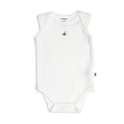 Cotton Short sleeve Bodysuit in white bee by dimples:image,small_image,thumbnail