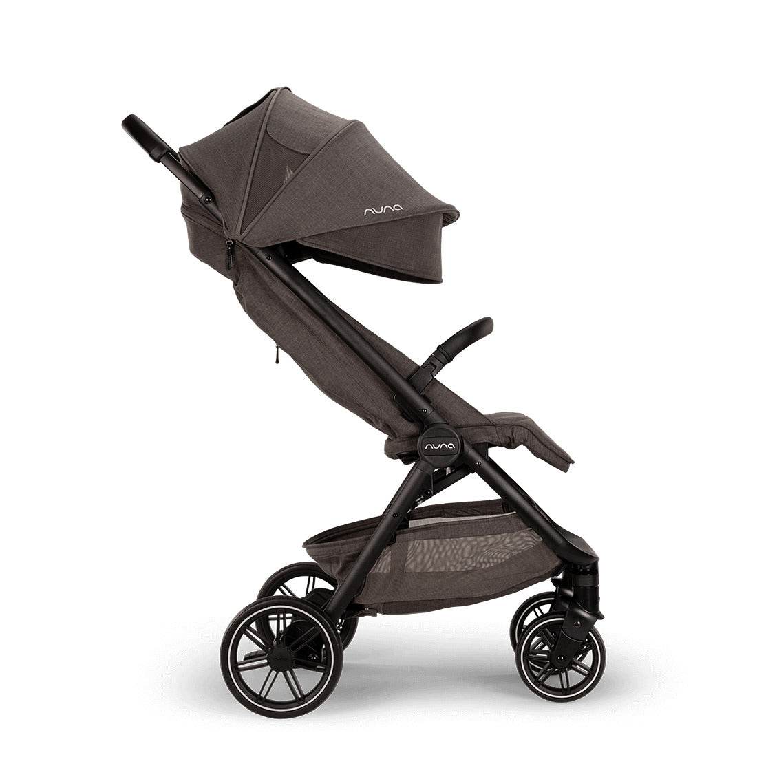 Nuna Trvl Lx Pram in Thunder side view