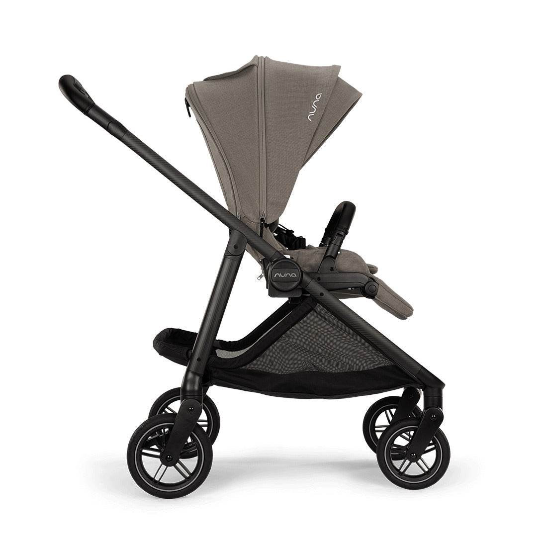 Nuna Swiv Stroller in granite side view