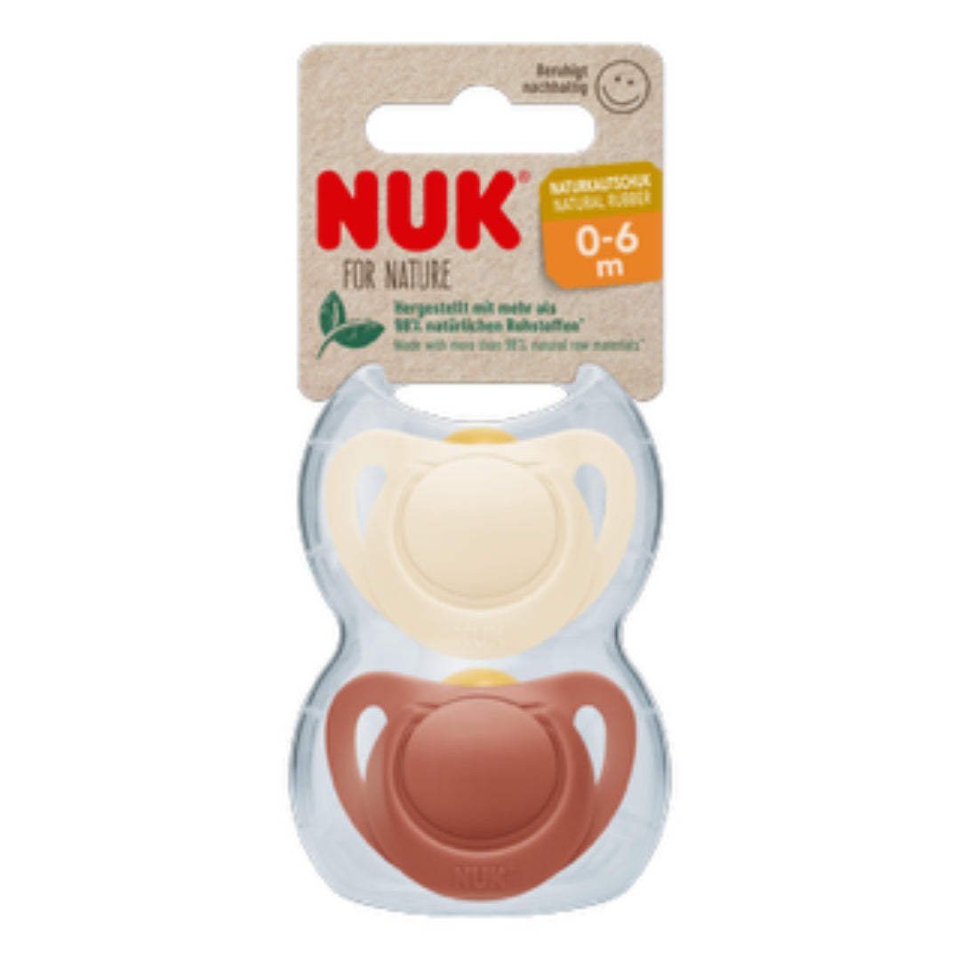 NUK for Nature Latex Soother 2pk Rust Pacifier Rust – Dimples