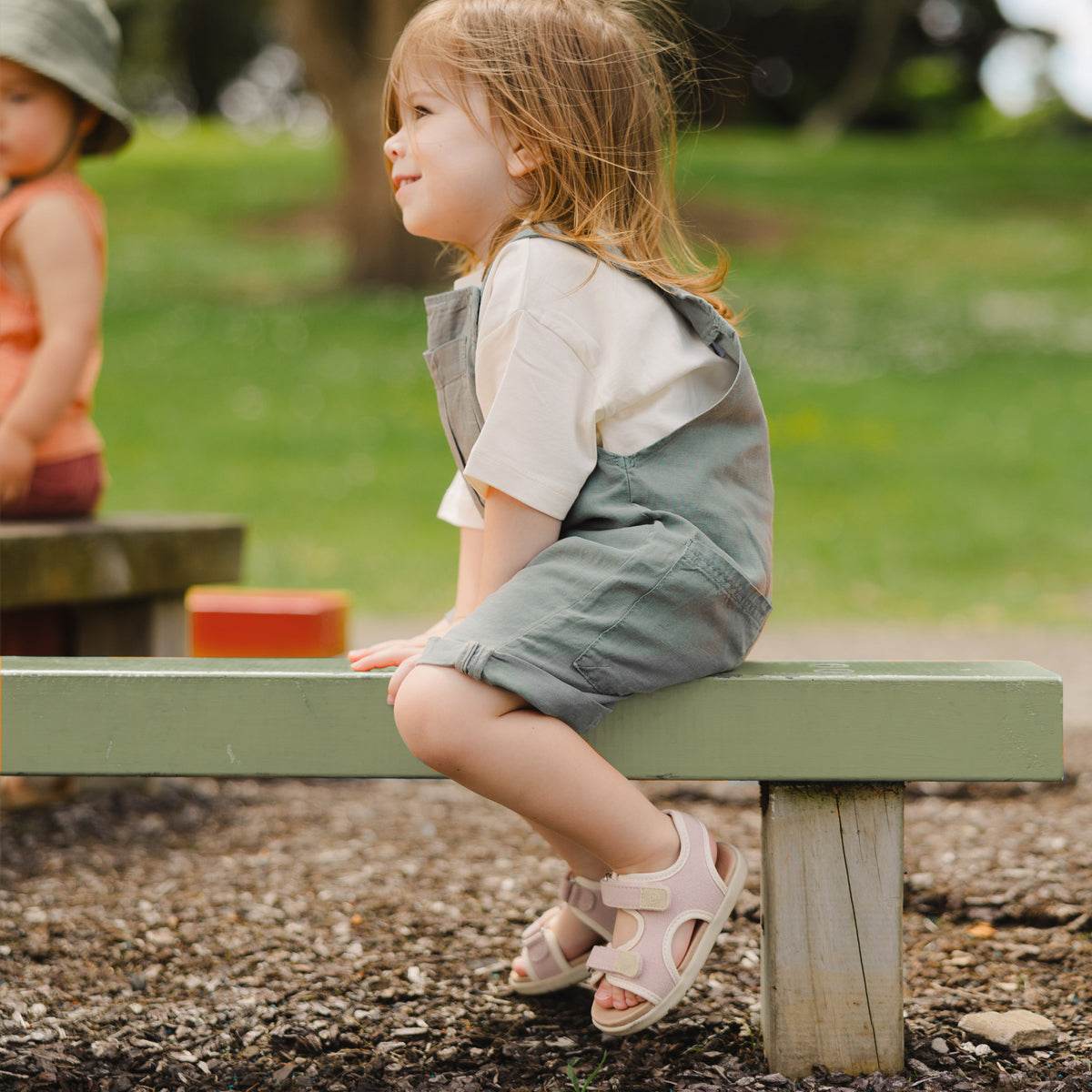 Baby wearing pretty brave high grip sandal