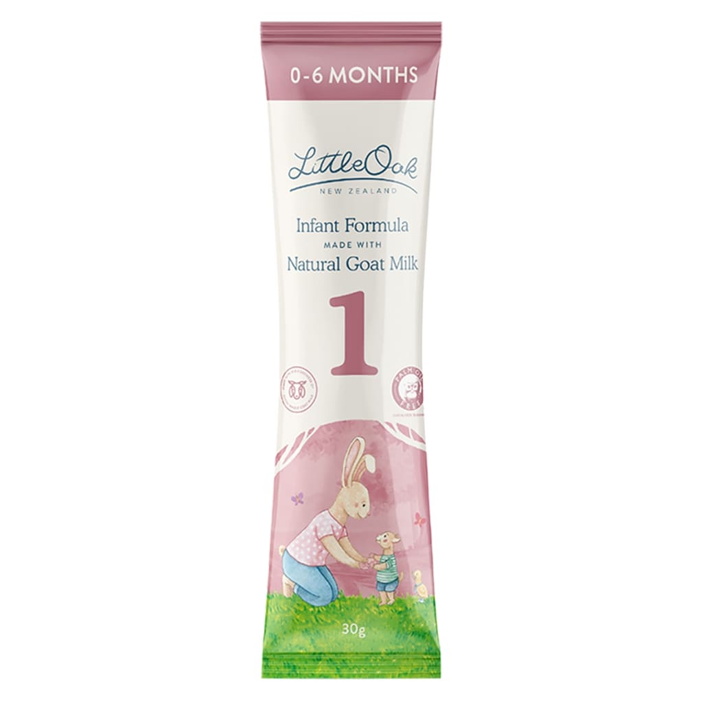 Little Oak Natural Goats Milk Sachet stage 1 180g cover:image,small_image,thumbnail,swatch_image