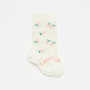 Merino Wool Kneehigh Socks for baby from Lamington with printed rose:image,small_image,thumbnail,swatch_image