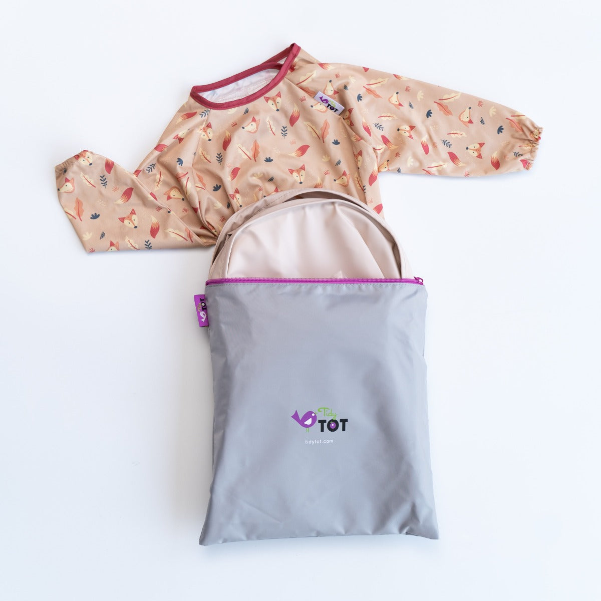 Tidy Tot tray and long sleeve bib in a pocket:image,small_image,thumbnail,swatch_image