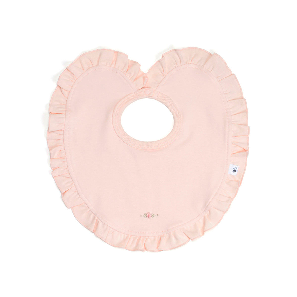 Dimples summer delights 2022 cotton frill bib i n pink rose:image,small_image,thumbnail,swatch_image