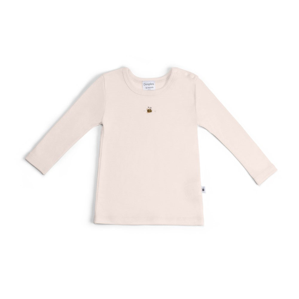 Dimples Snowglobe Merino Long Sleeve Top Eggnog :image,small_image,thumbnail