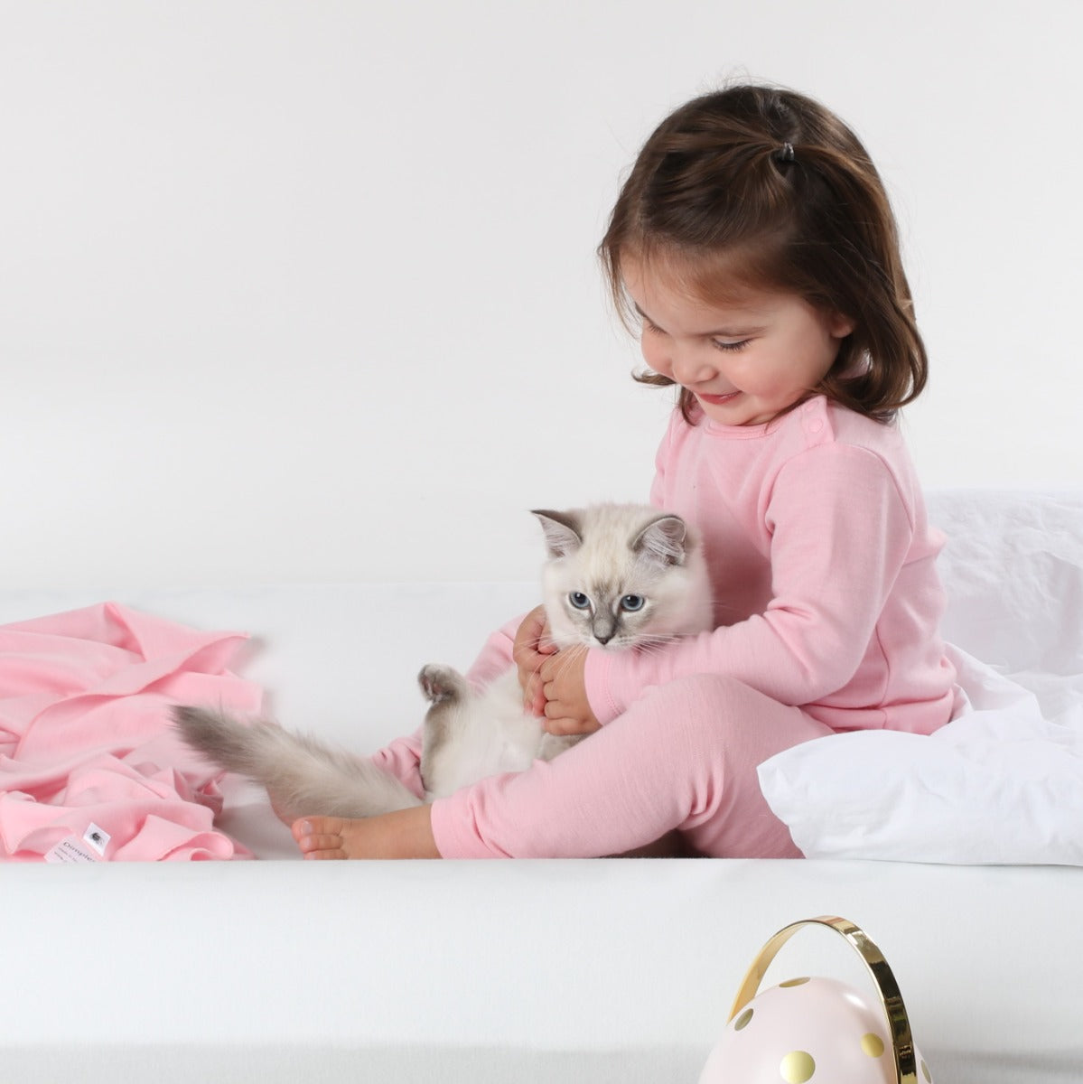 Dimples Soft Snuggles Merino Long Sleeve Top Soft Pink