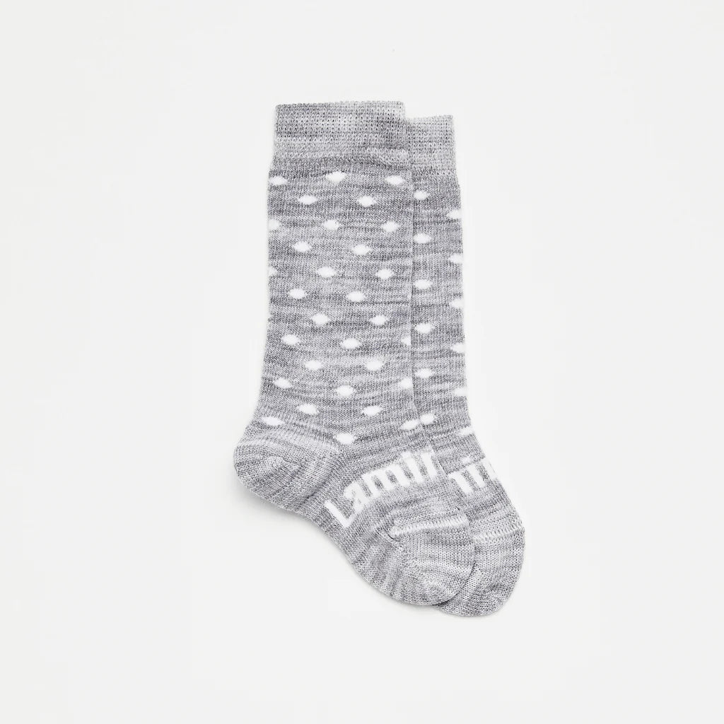 Merino Wool Knee High Socks From Lamington in grey and white:image,small_image,thumbnail,swatch_image