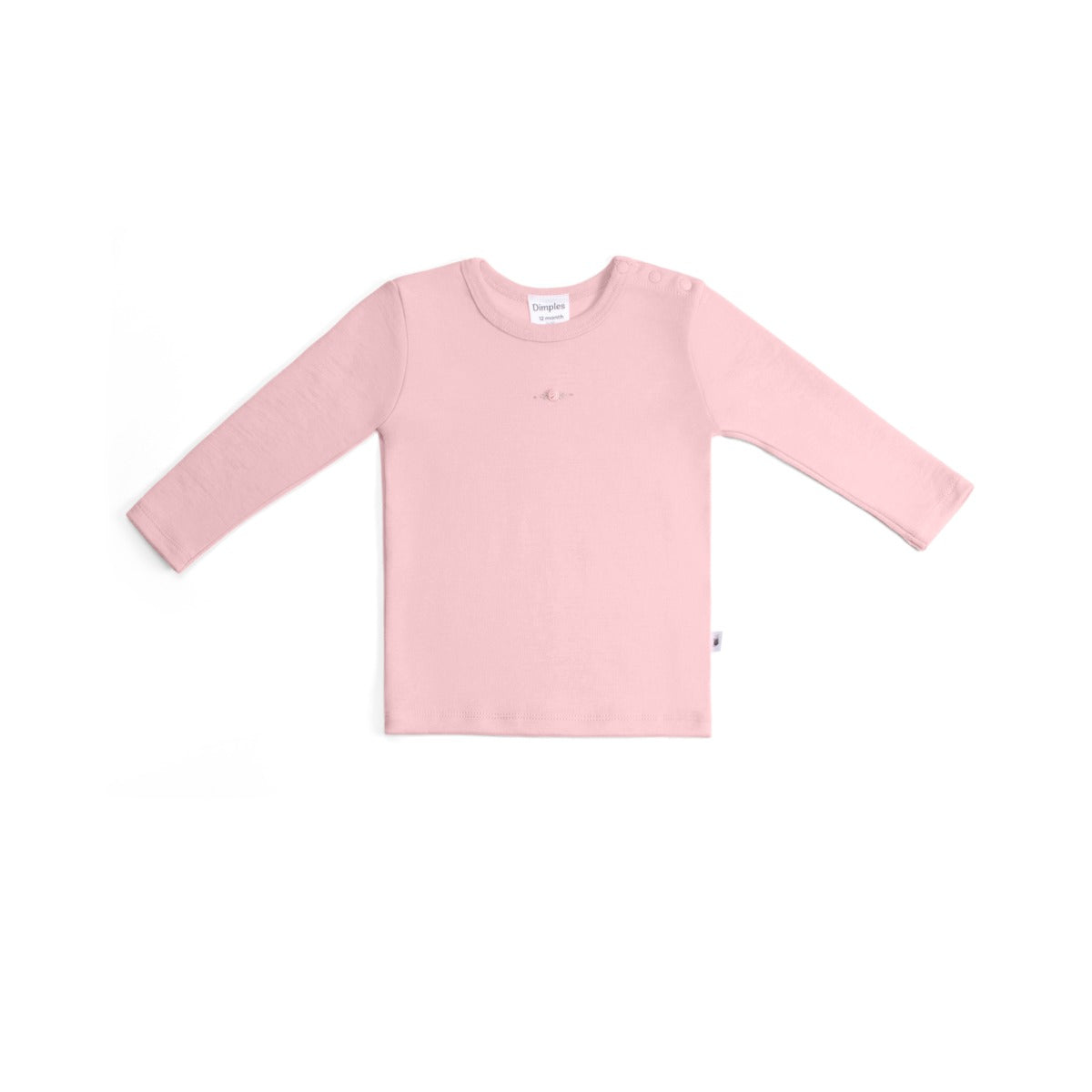 Pink long sleeve merino wool top:image,small_image,thumbnail